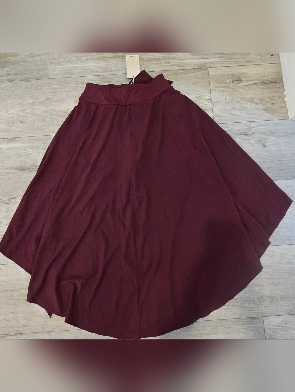 Breezeful High Waisted Tie Side 2-in-1 Curved Hem Flowy Quick Dry Midi Skirt - Picture 12 of 13